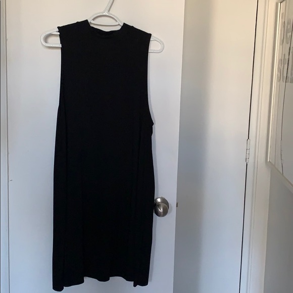 Topshop Dresses & Skirts - Topshop black a line sleeveless mock neck dress.